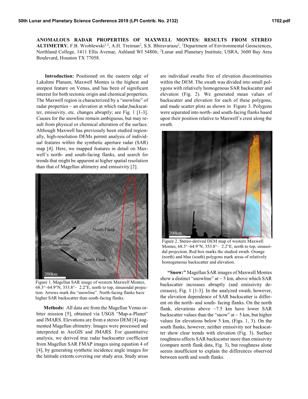 Anomalous Radar Properties of Maxwell Montes: Results from Stereo Altimetry