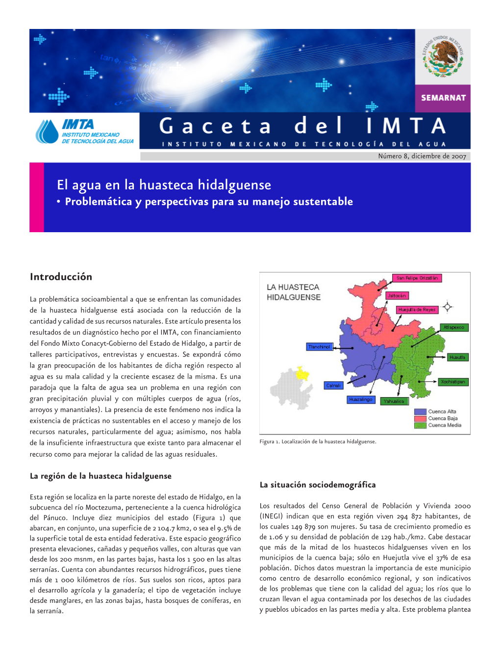 El Agua En La Huasteca Hidalguense • Problemática Y Perspectivas Para Su Manejo Sustentable