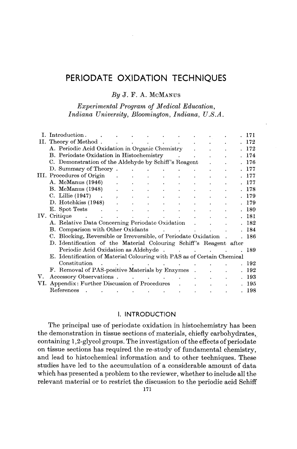 Periodate Oxidation Techniques