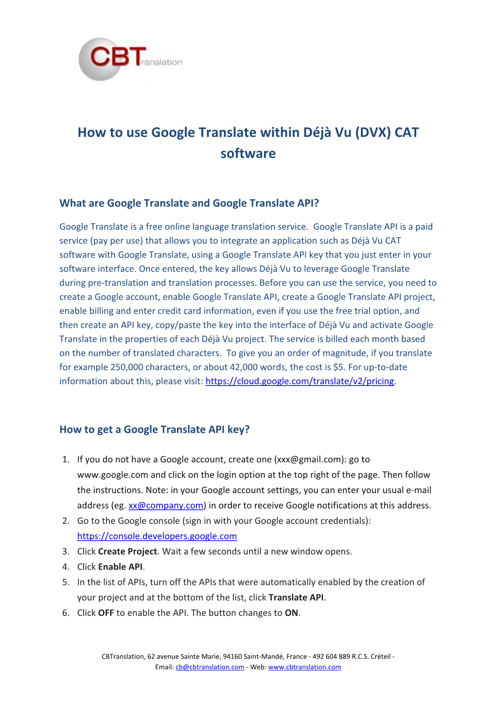 How to Use Google Translate with Déja Vu