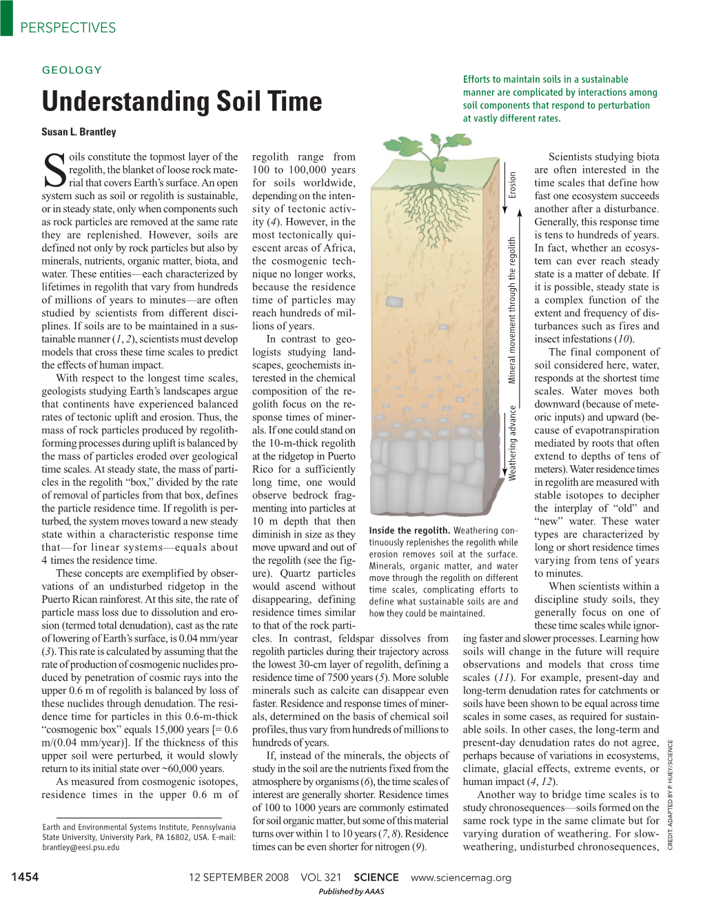 Understanding Soil Time Soil Components That Respond to Perturbation at Vastly Different Rates