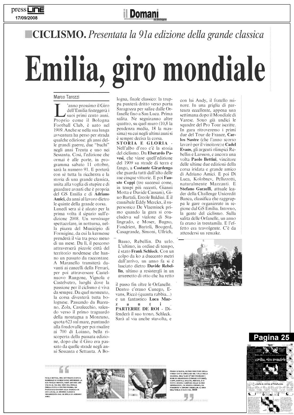 Emilia, Giro Mondiale