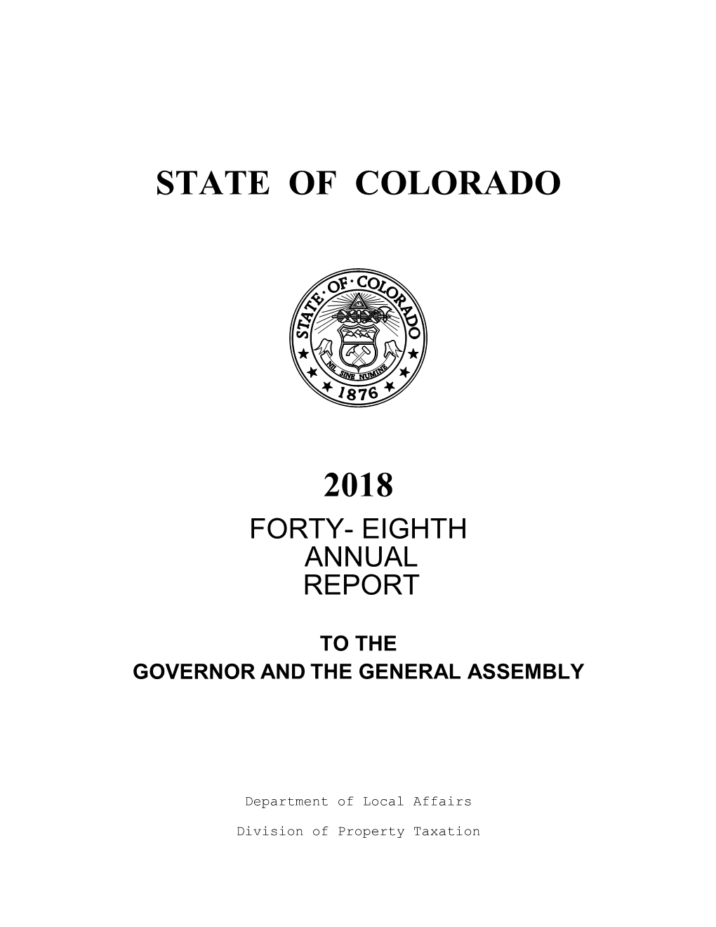 State of Colorado 2018