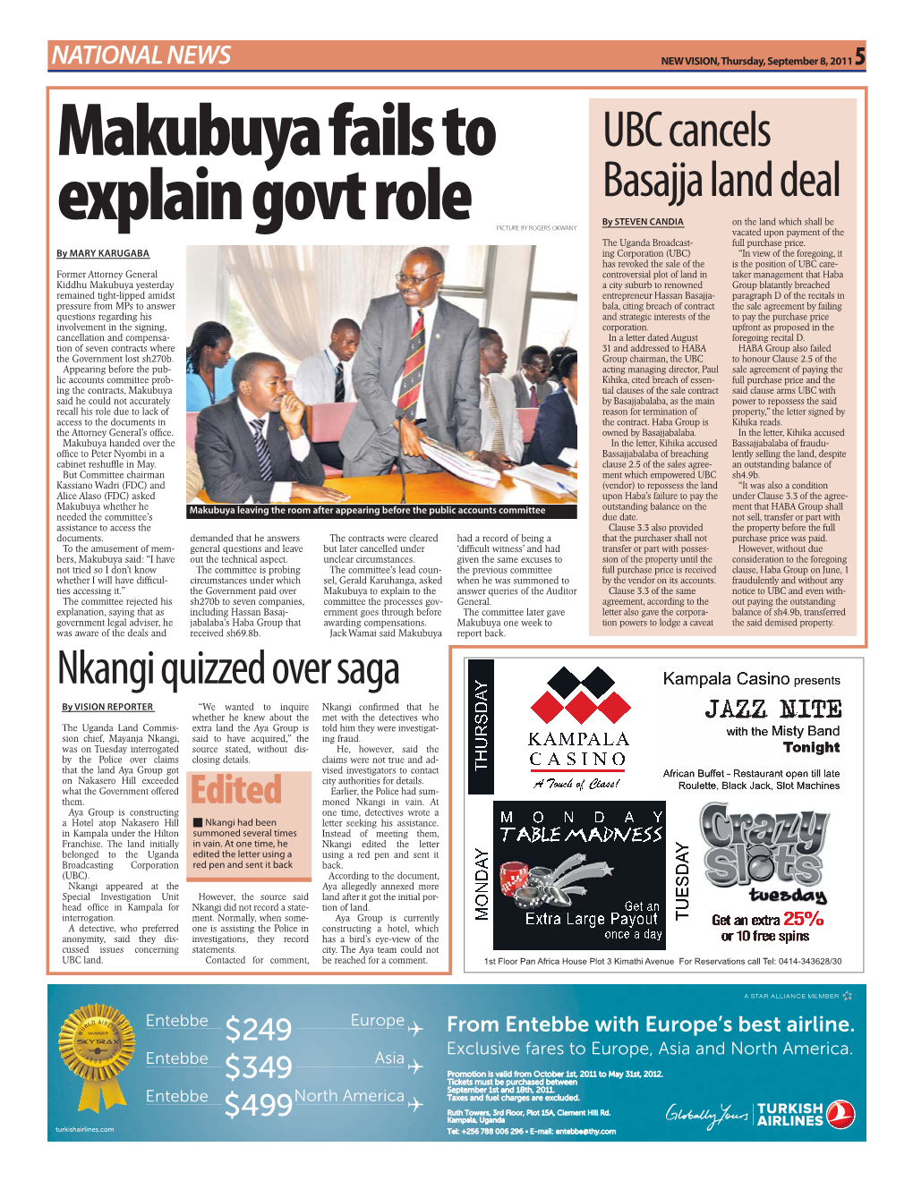 Makubuya Fails to Explain Govt Role