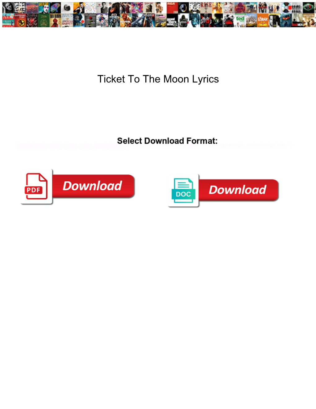 Ticket to the Moon Lyrics