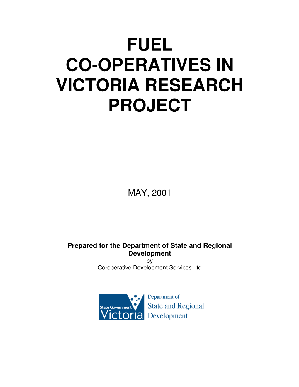 Fuel Co-Operatives in Victoria Research Project