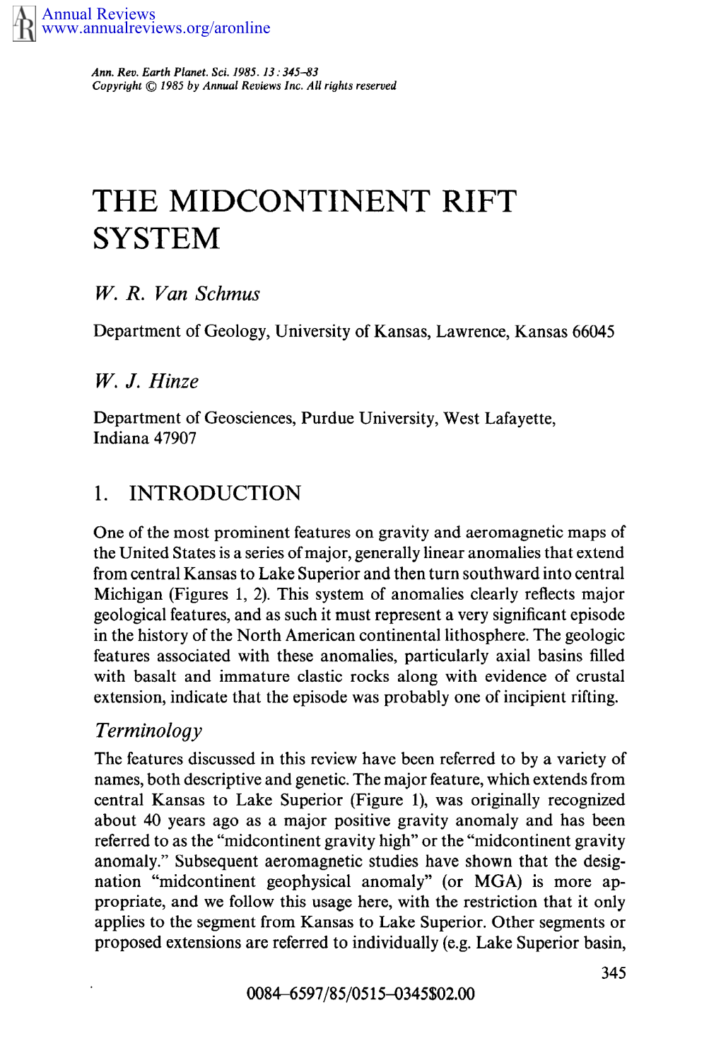 The Midcontinent Rift System