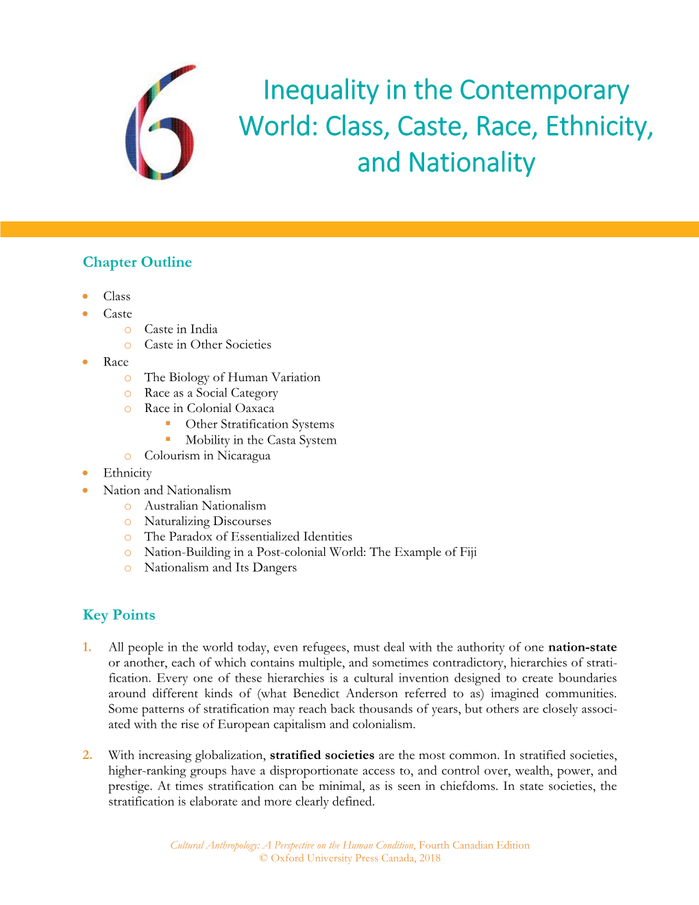 Class, Caste, Race, Ethnicity, and Nationality