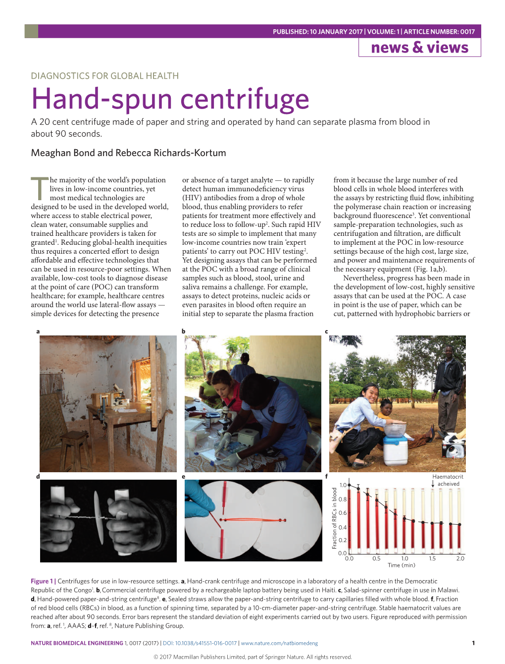 Hand-Spun Centrifuge