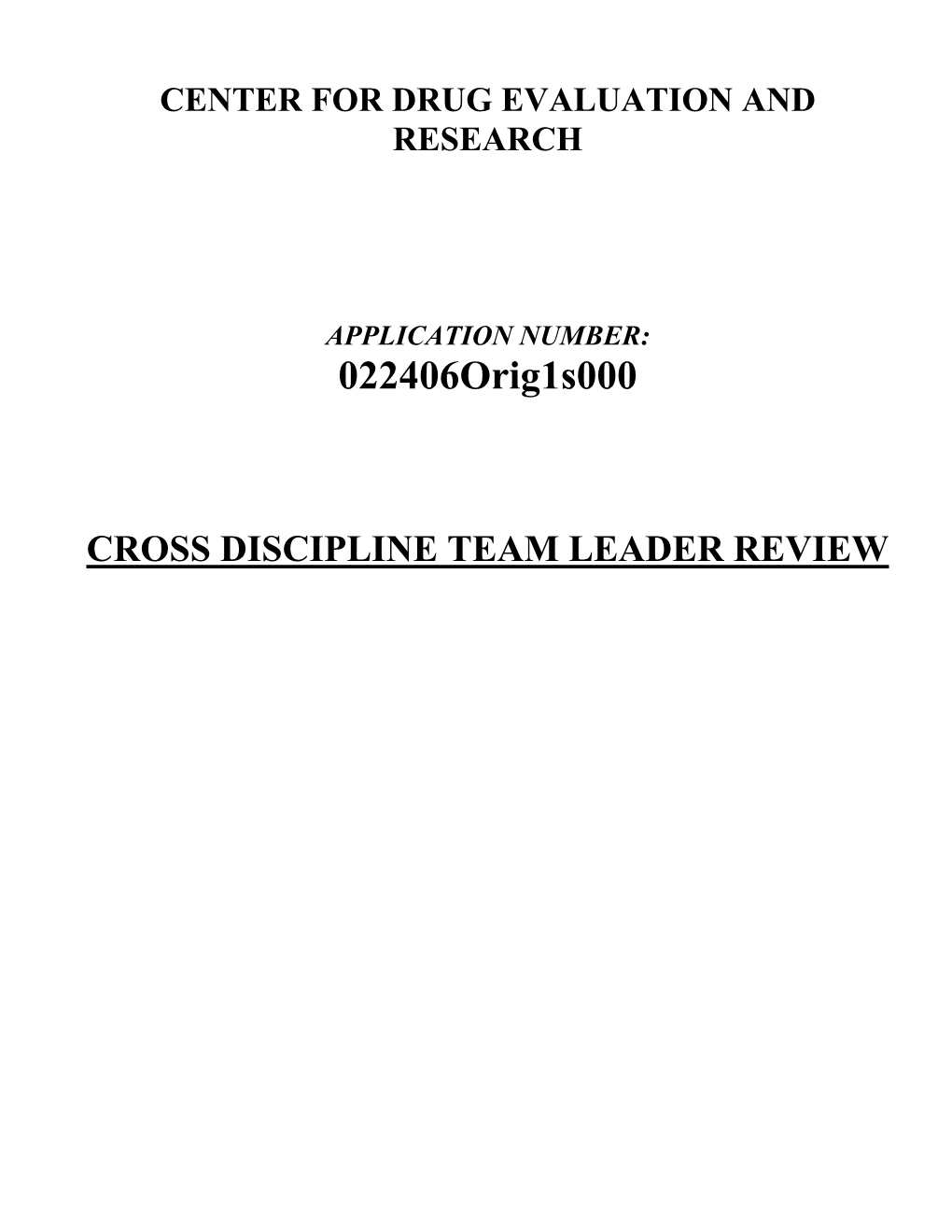 Cross Discipline Team Leader Review