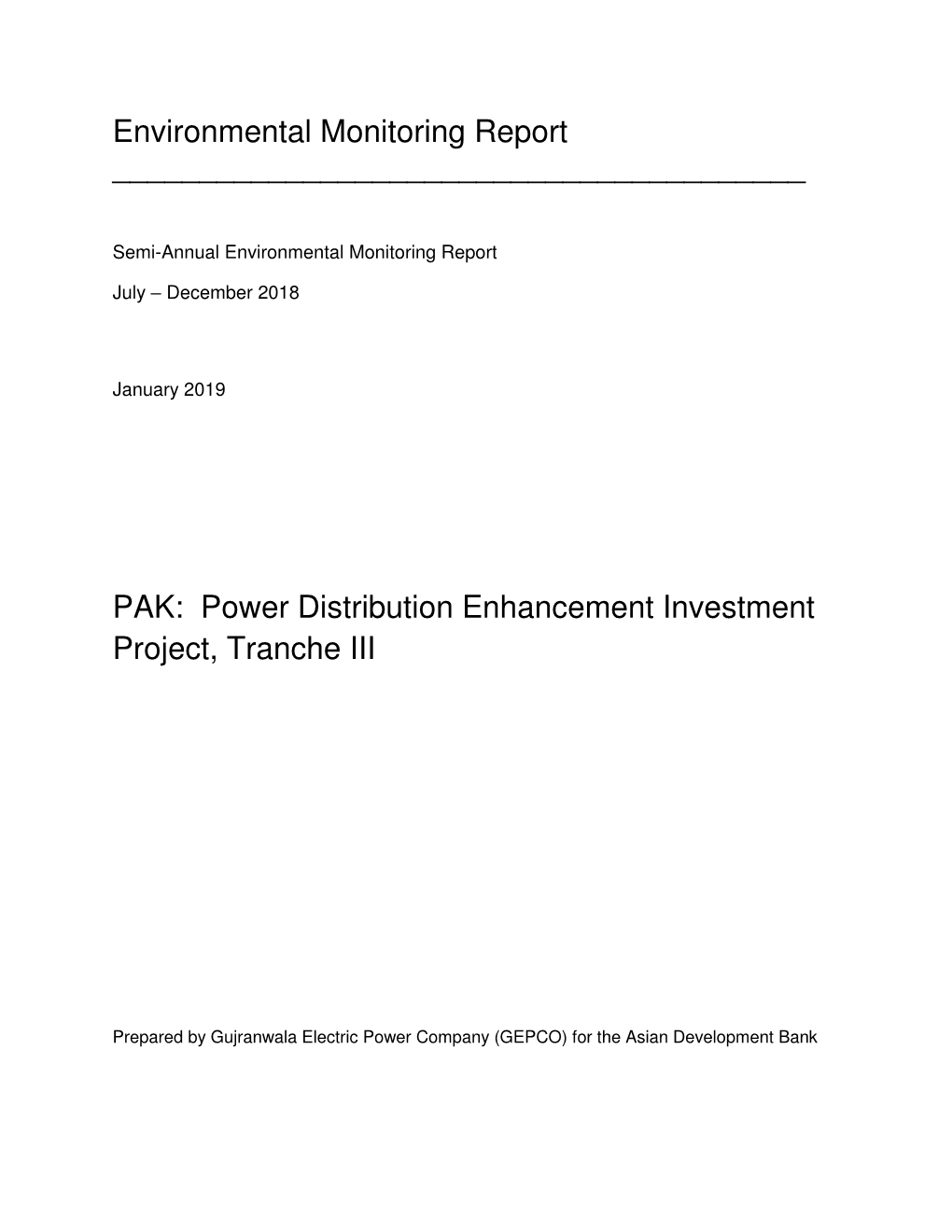 GEPCO Environmental Monitoring Report