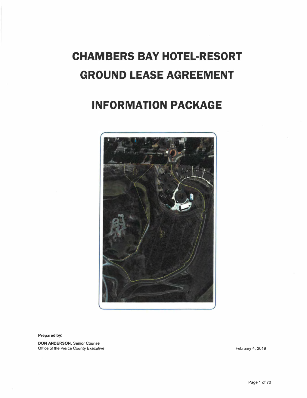 Chambers Bay Hotel-Resort Ground Lease Agreement