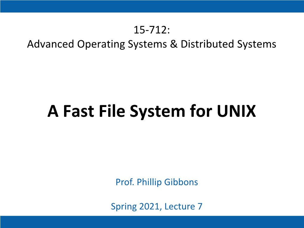 File System for UNIX