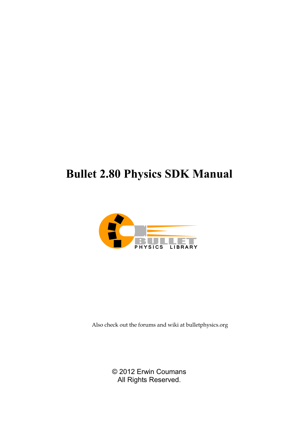 Bullet Physics Manual