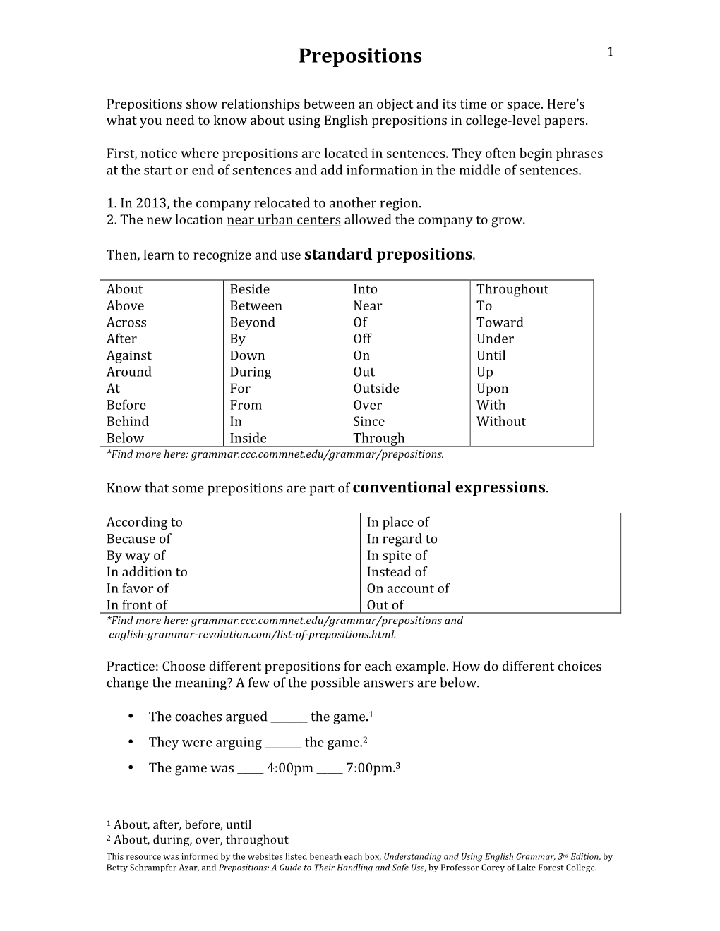 Prepositions 1