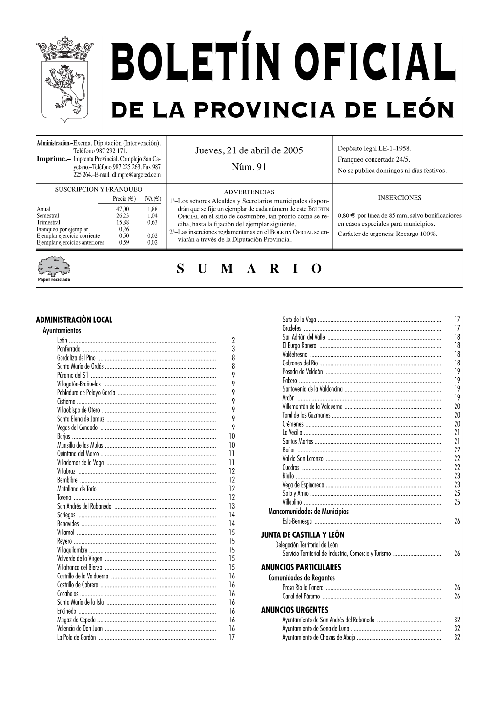 De La Provincia De León