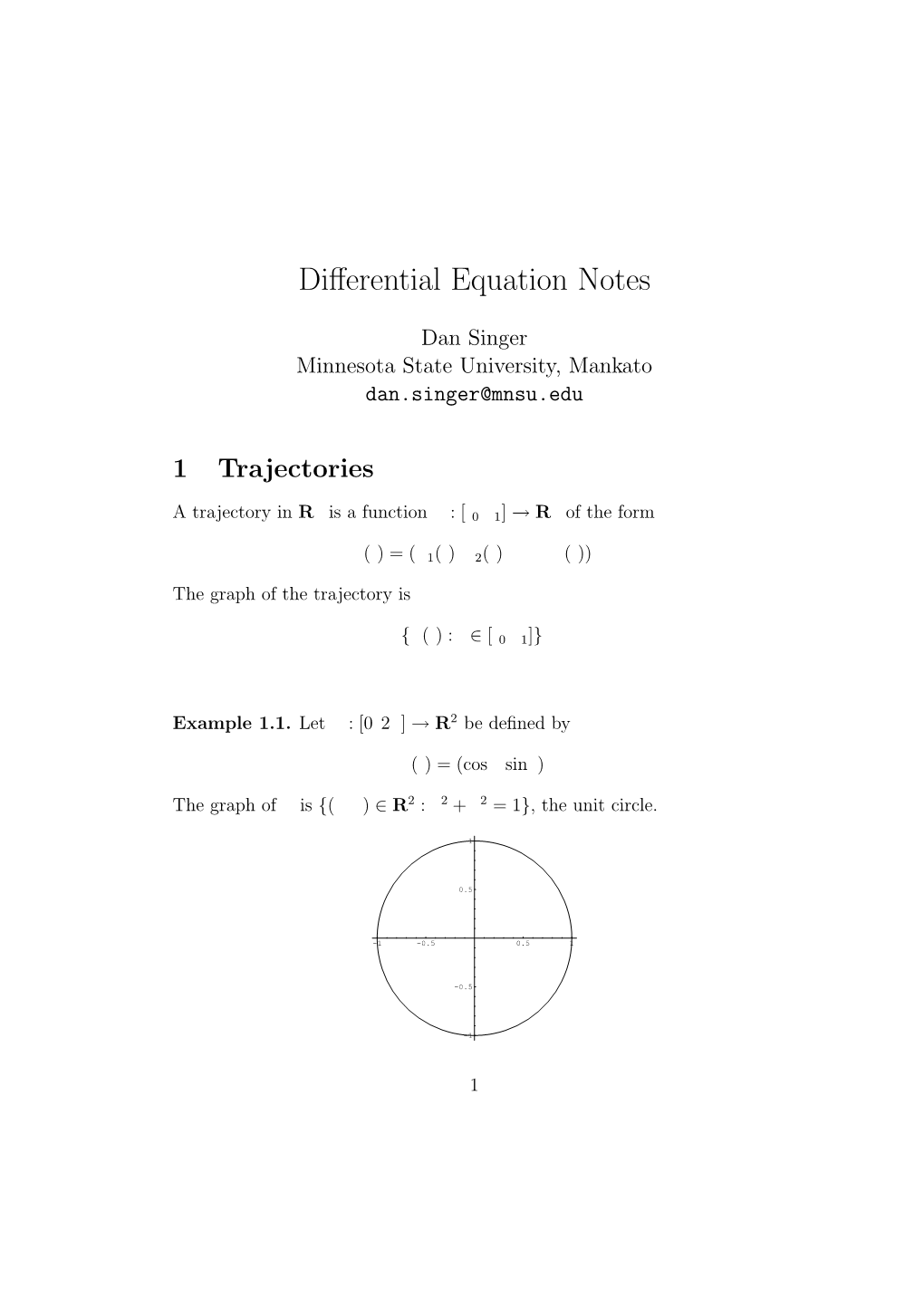 Differential Equation Notes