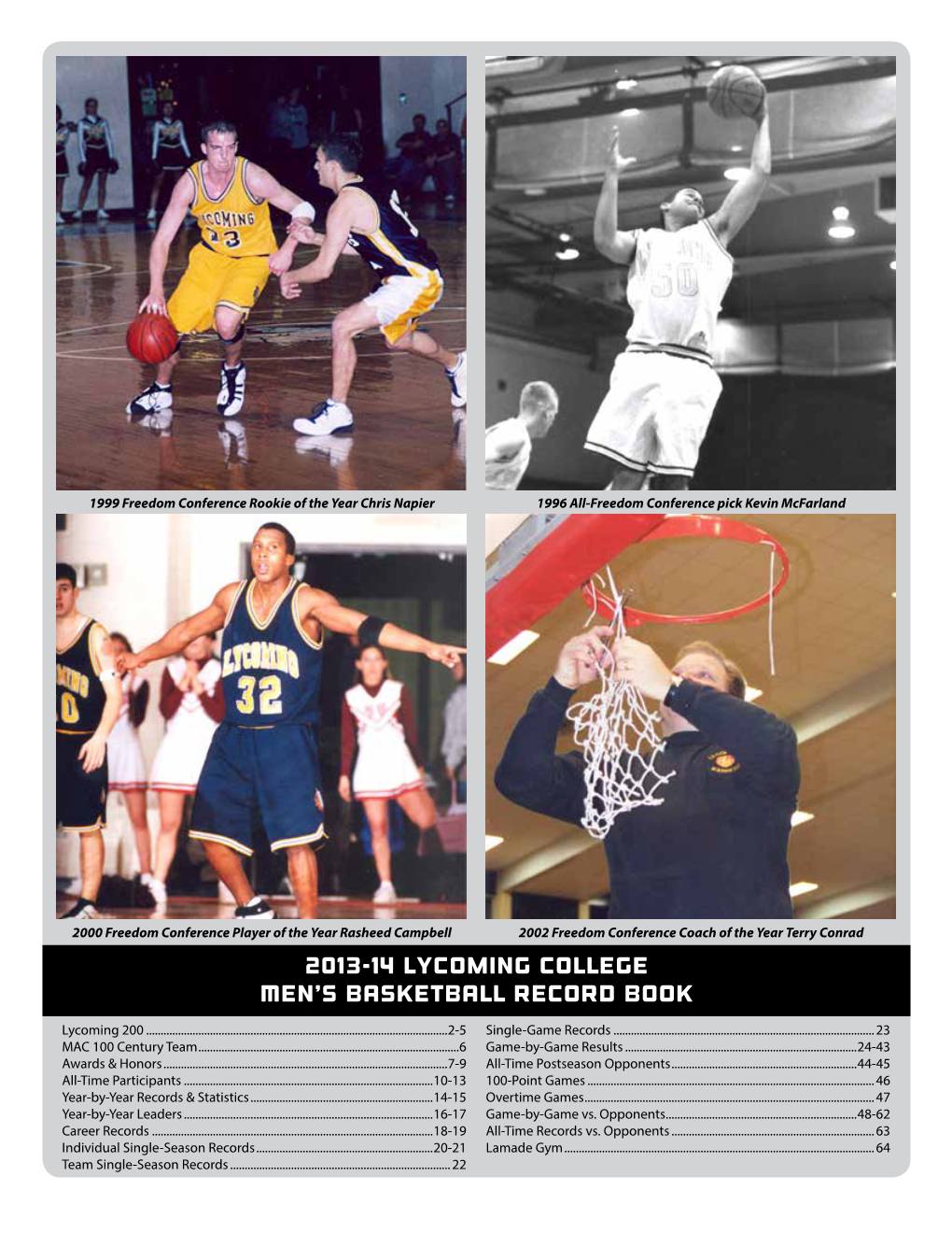 2013-14 Lycoming College Men's Basketball Record Book