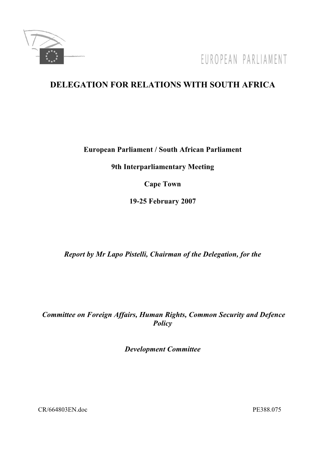 Delegation for Relations with South Africa