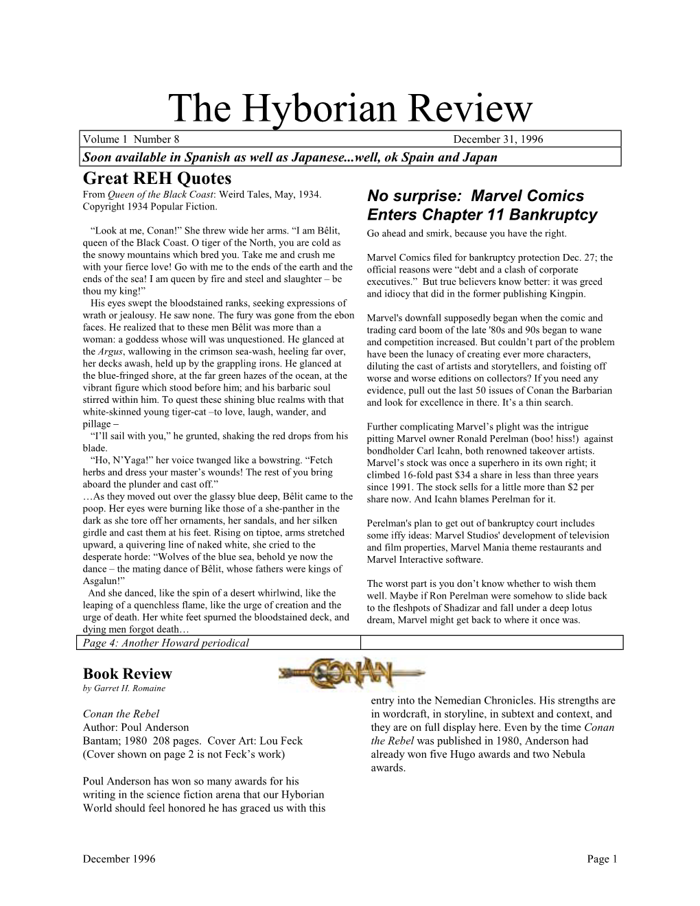 The Hyborian Review