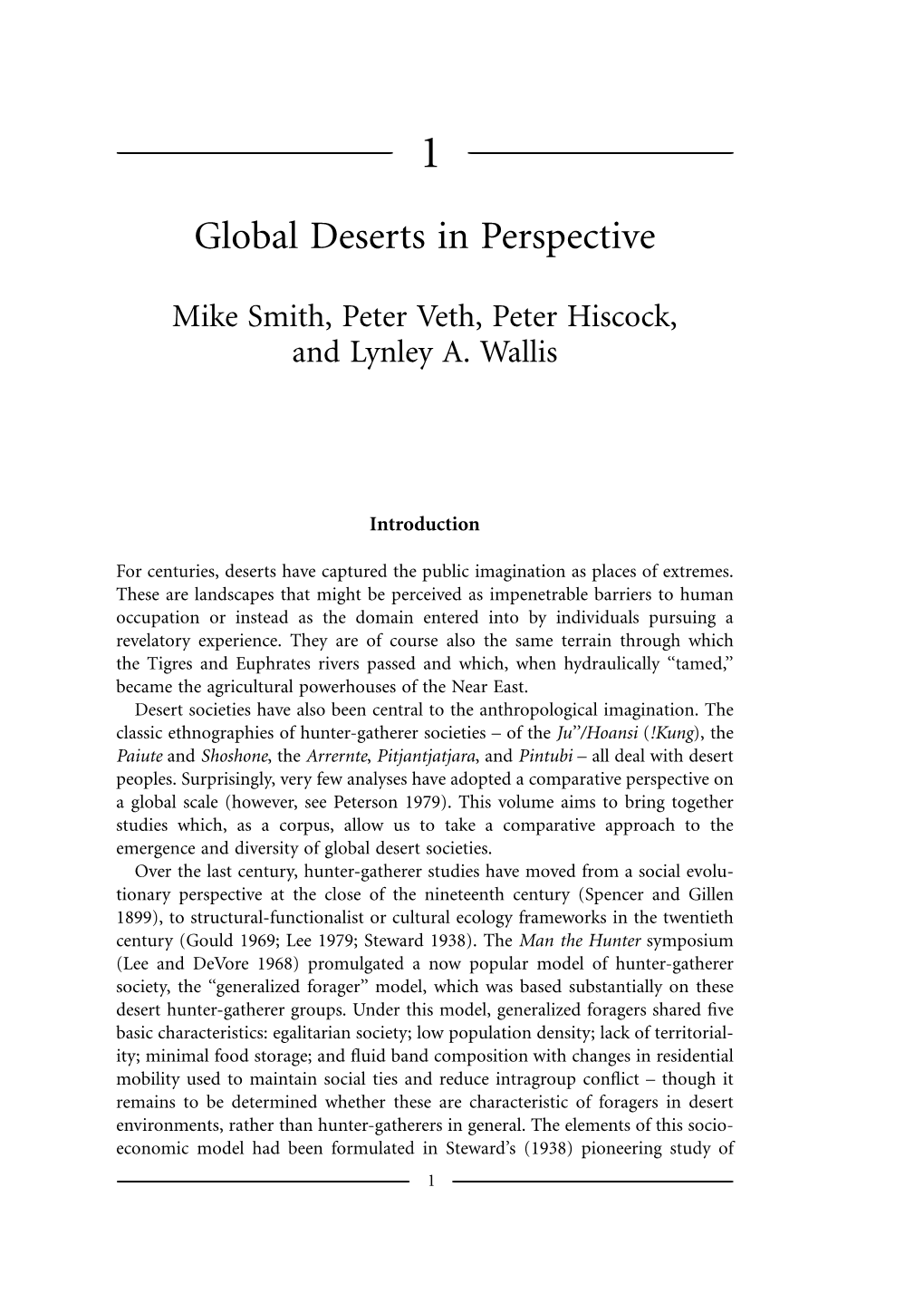 Global Deserts in Perspective