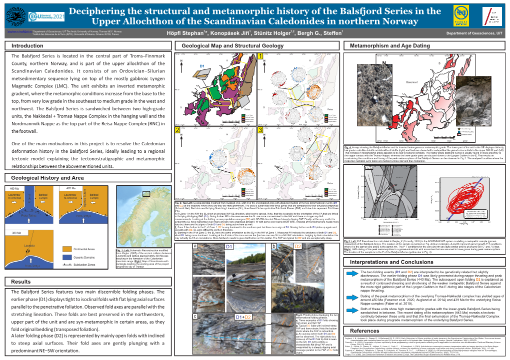 Deciphering the Structural and Metamorphic History of the Balsfjord Series in the Upper Allochthon of the Scandinavian Caledonides in Northern Norway