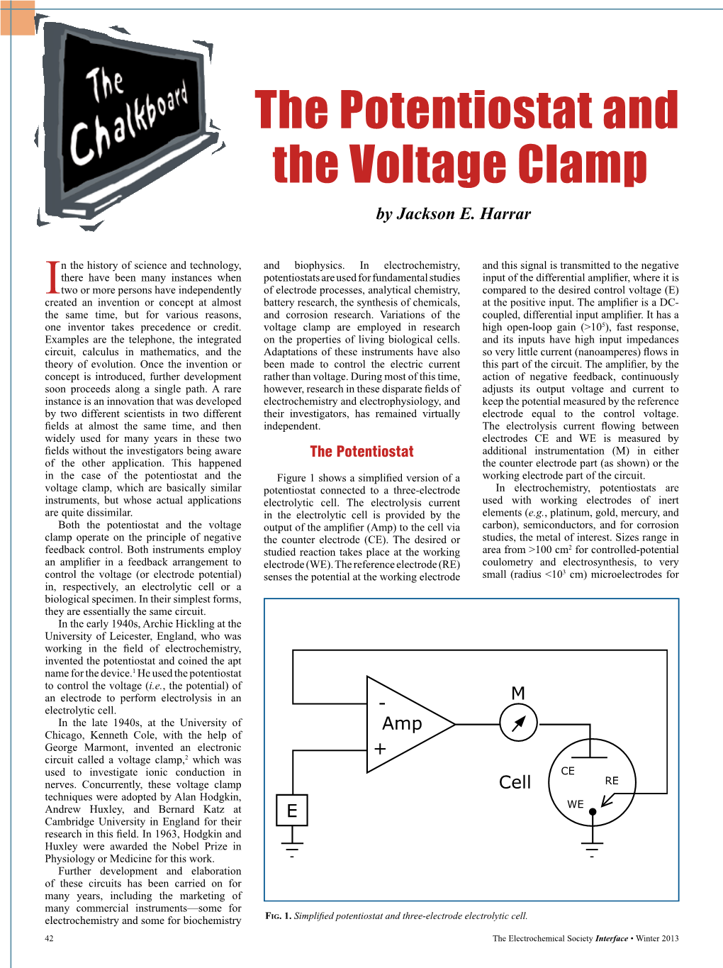 The Potentiostat and the Voltage Clamp by Jackson E