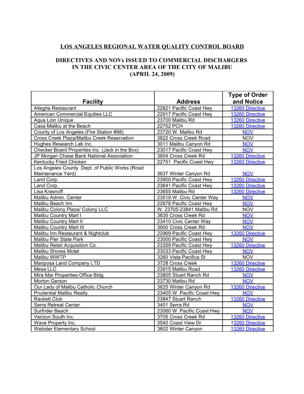 Los Angeles Regional Water Quality Control Board