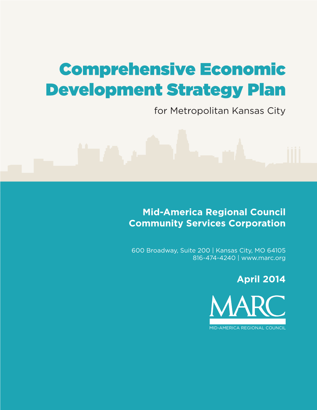 Comprehensive Economic Development Strategy Plan for Metropolitan Kansas City