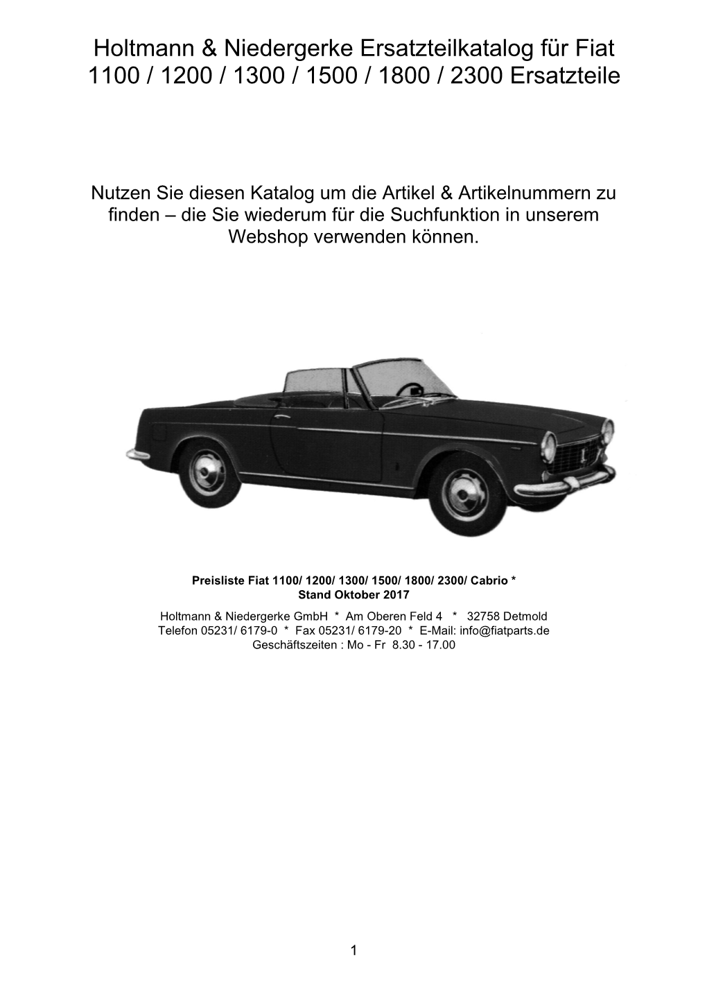 Fiat 1100-2300 Katalog