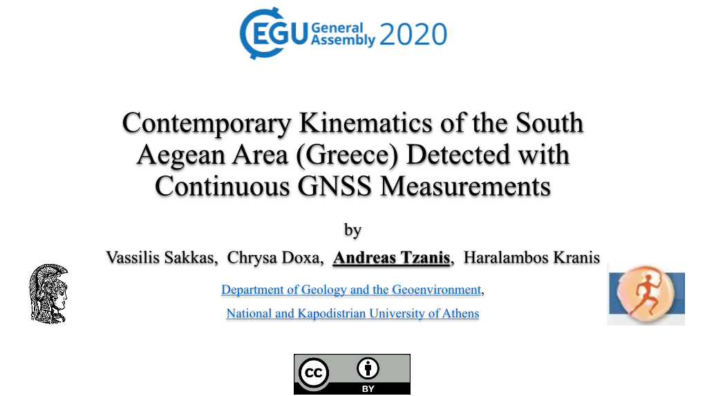 Contemporary Kinematics of the South Aegean Area (Greece) Detected with Continuous GNSS Measurements