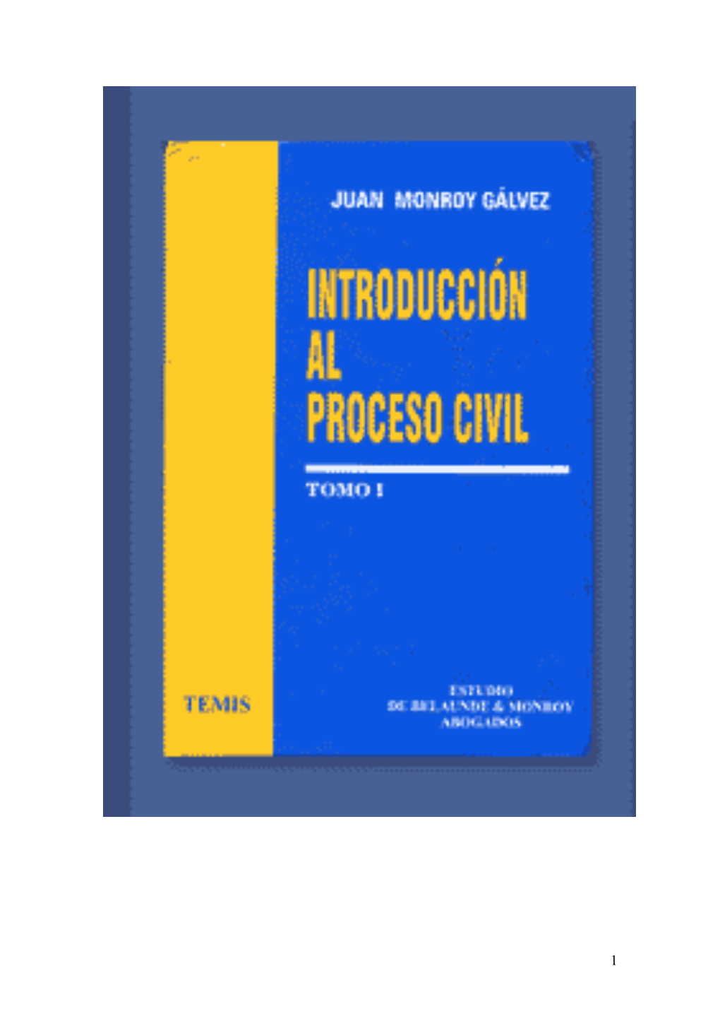 INTRODUCCIÓN AL PROCESO CIVIL, Juan Monroy Gálvez