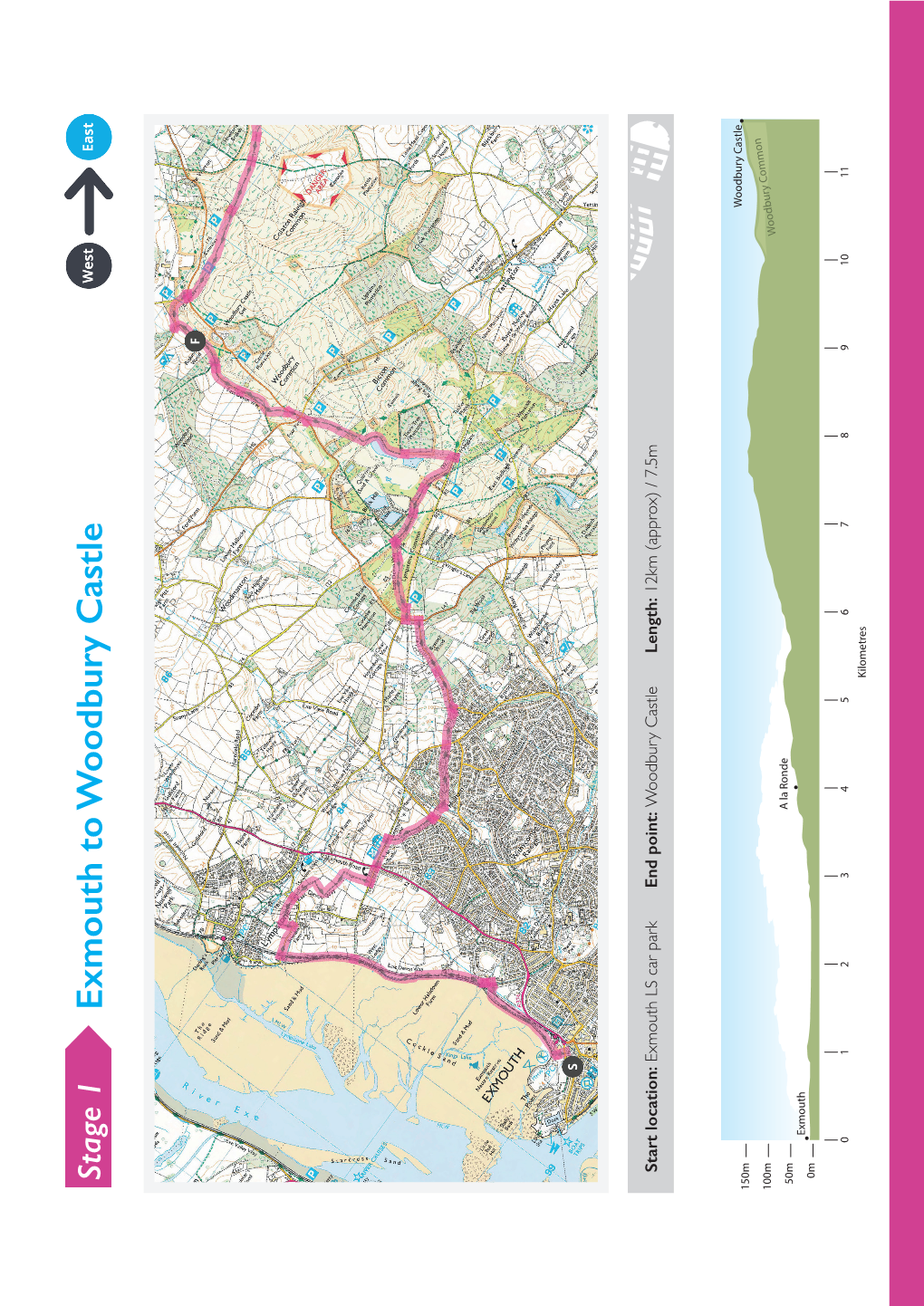 Exmouth to W Oodbury Castle