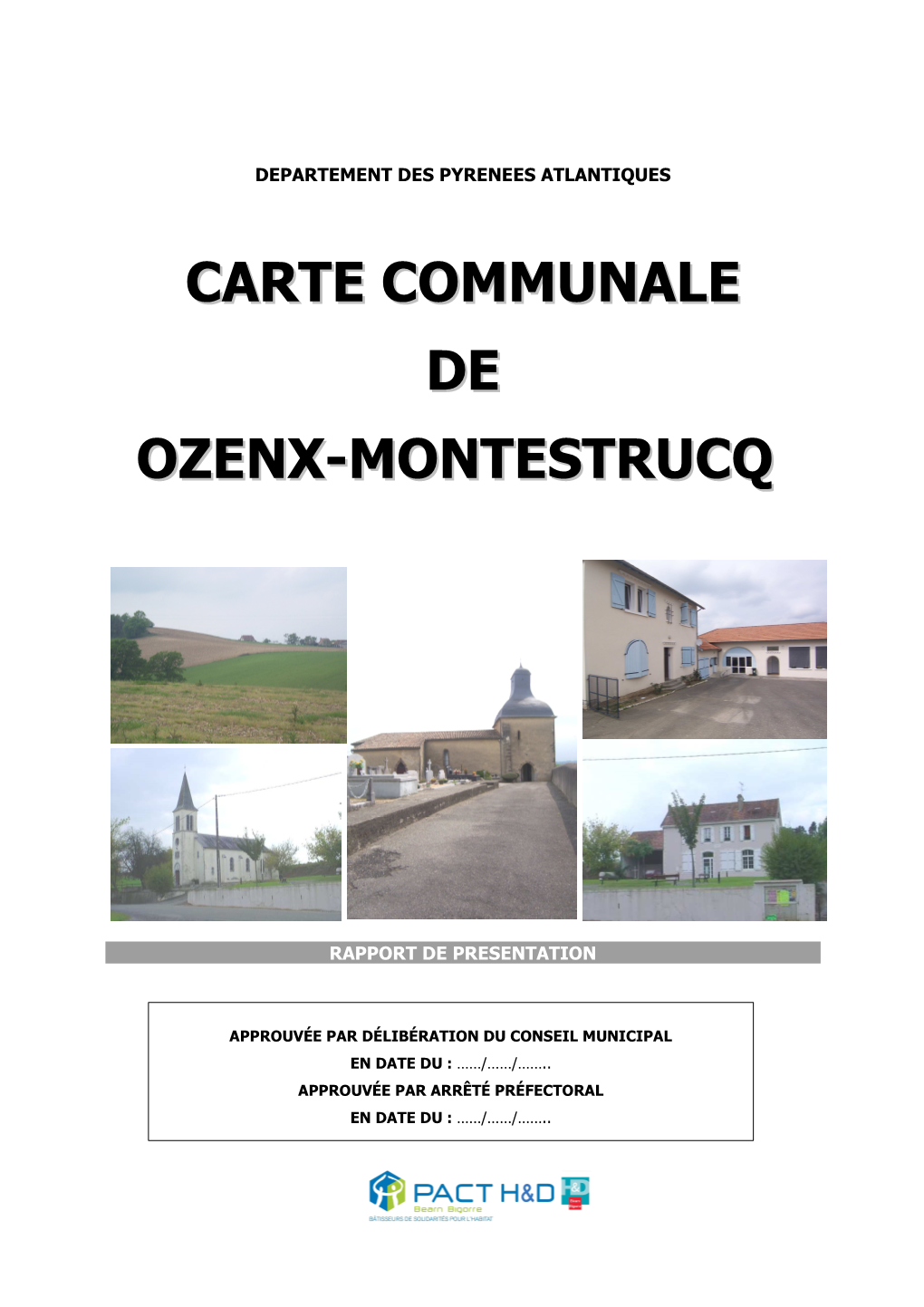 Carte Communale De Ozenx-Montestrucq