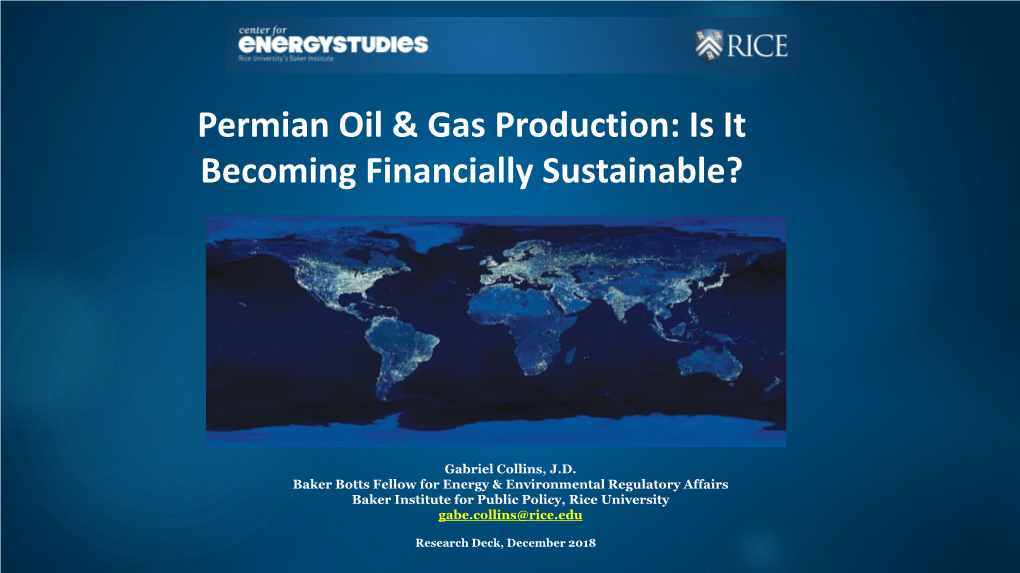 Permian Oil & Gas Production