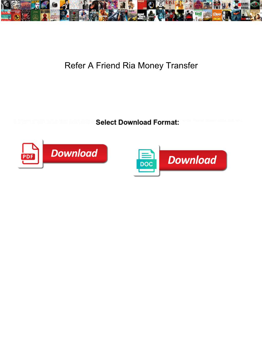 Refer a Friend Ria Money Transfer