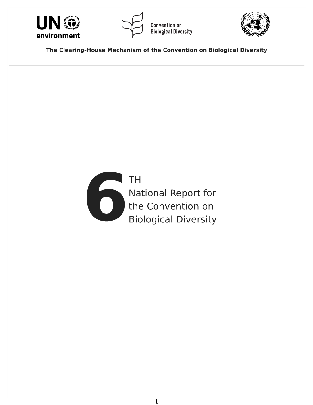 CBD Sixth National Report