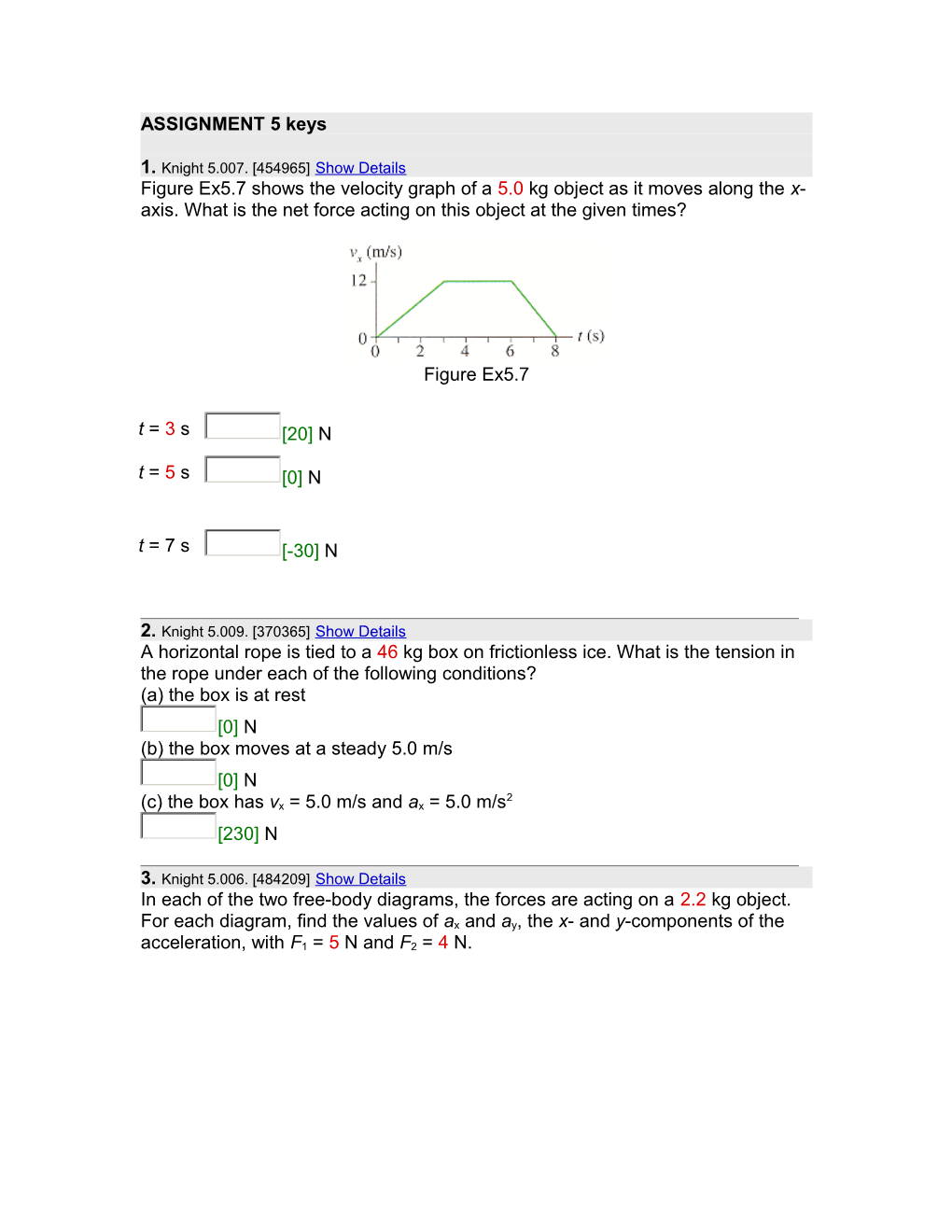 ASSIGNMENT 5 Keys