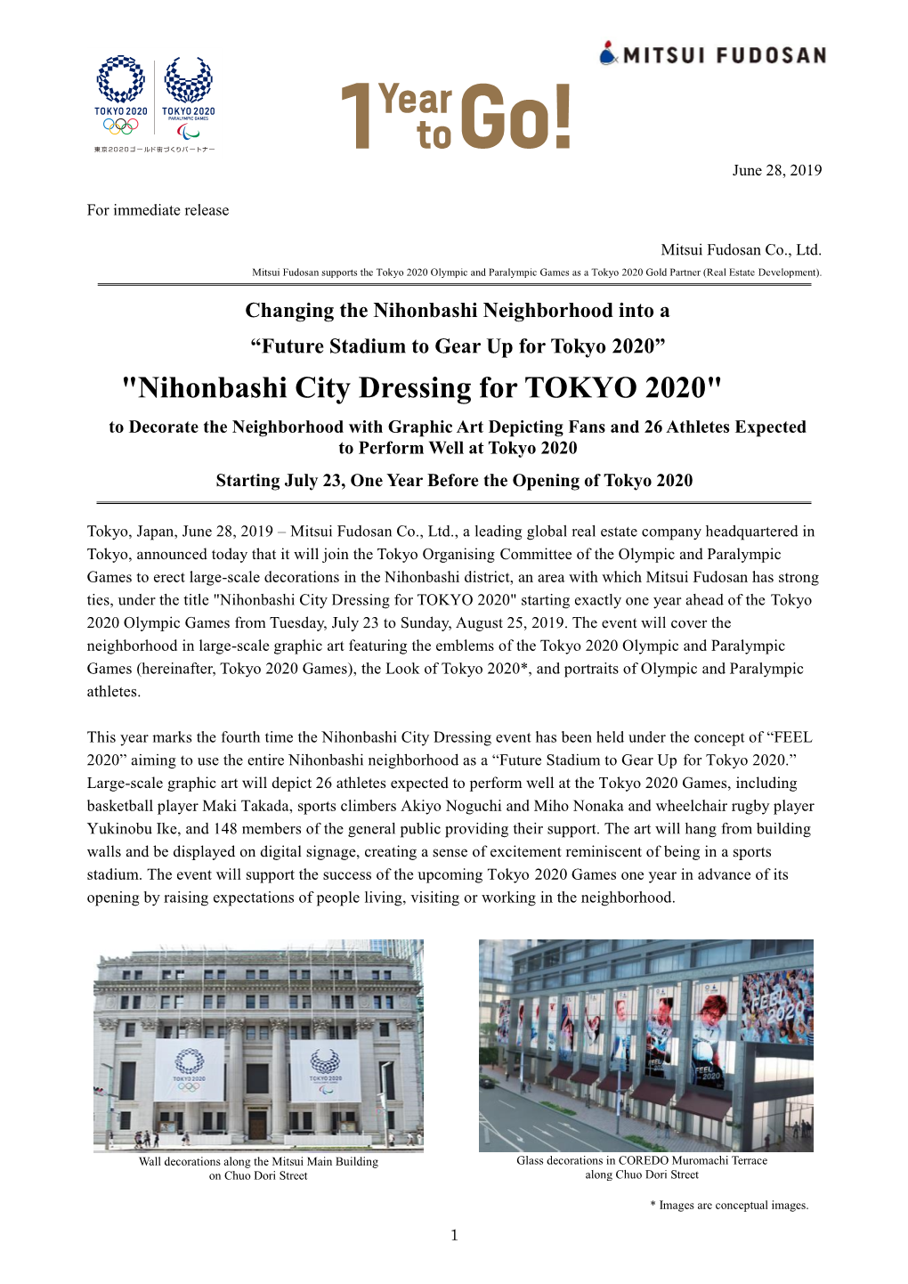 "Nihonbashi City Dressing for TOKYO 2020"