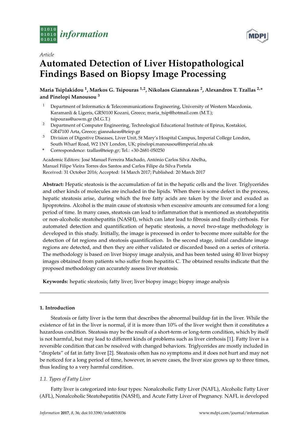 Automated Detection of Liver Histopathological Findings Based on Biopsy Image Processing