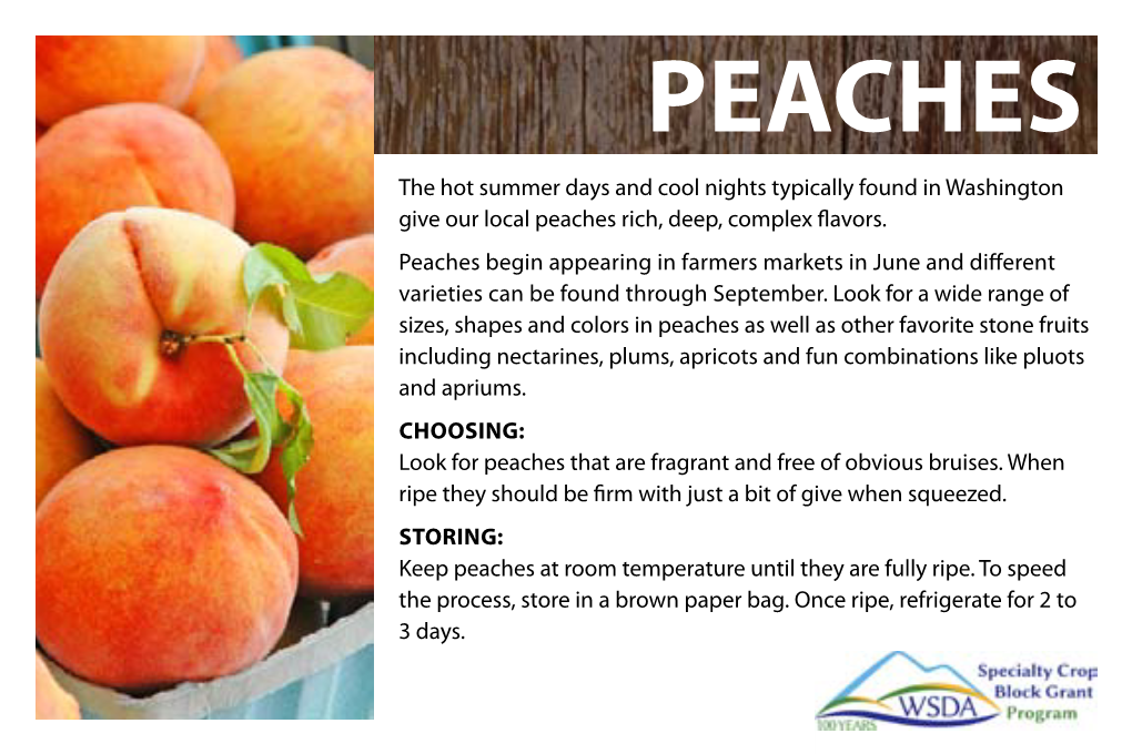 Peach Coffee Cake Recipe Card
