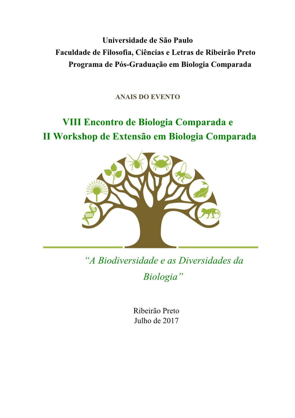 VIII Encontro De Biologia Comparada E