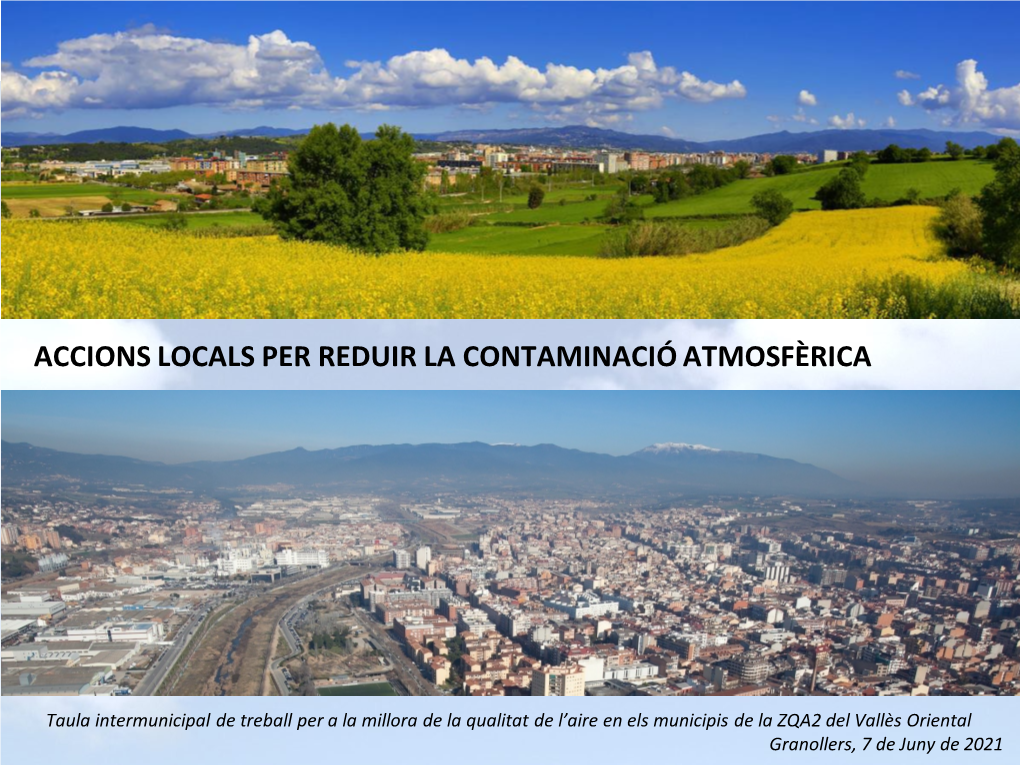Accions Locals Per Reduir La Contaminació Atmosfèrica Al Vallès