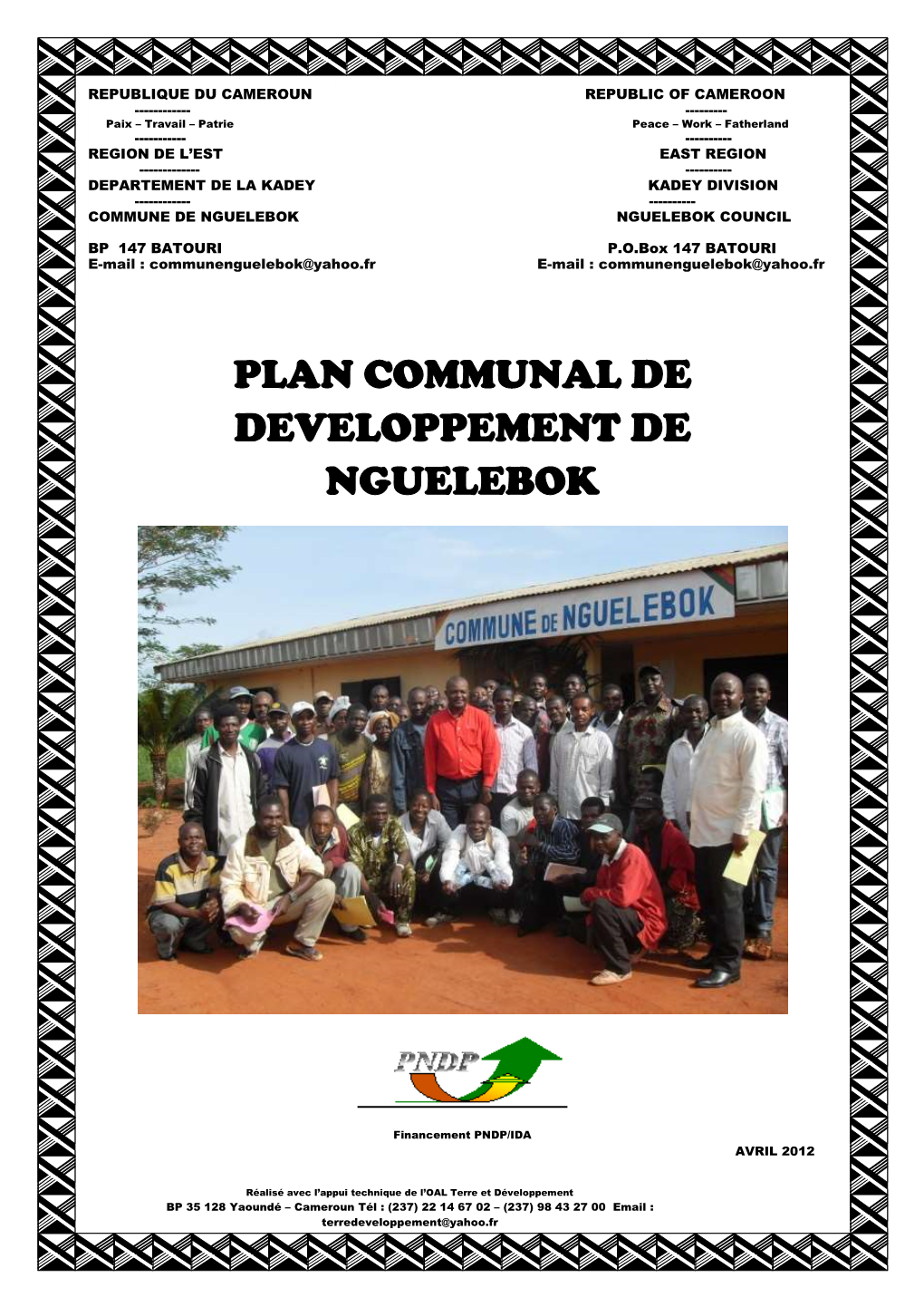 Plan Communal De Developpement De Nguelebok