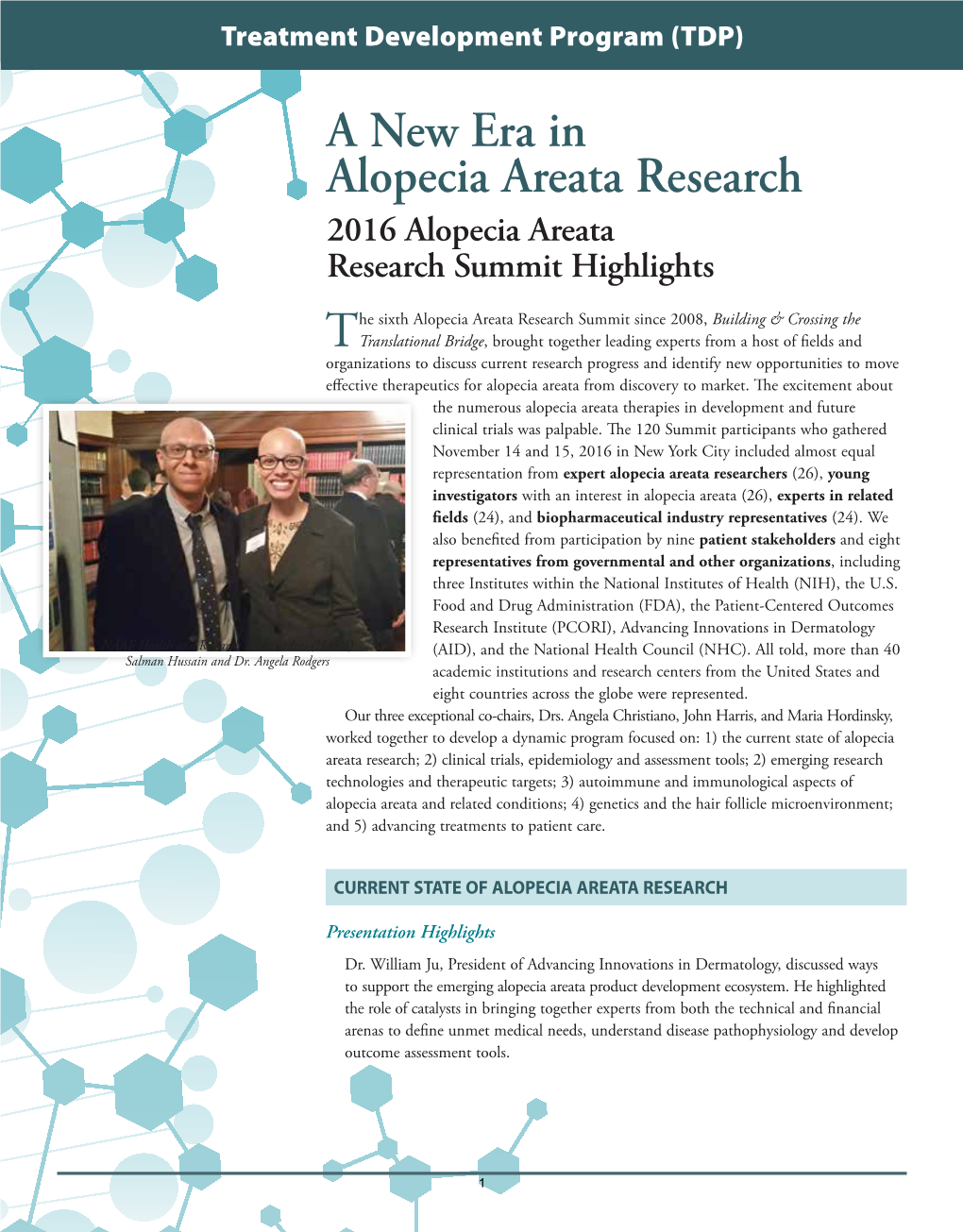 A New Era in Alopecia Areata Research 2016 Alopecia Areata Research Summit Highlights