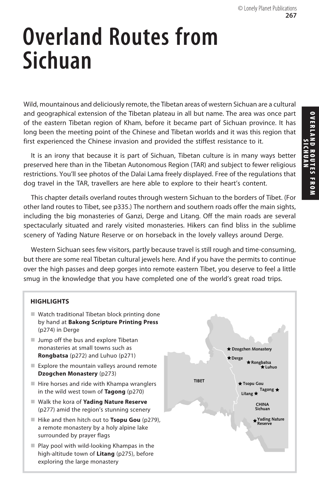 Overland Routes from Sichuan