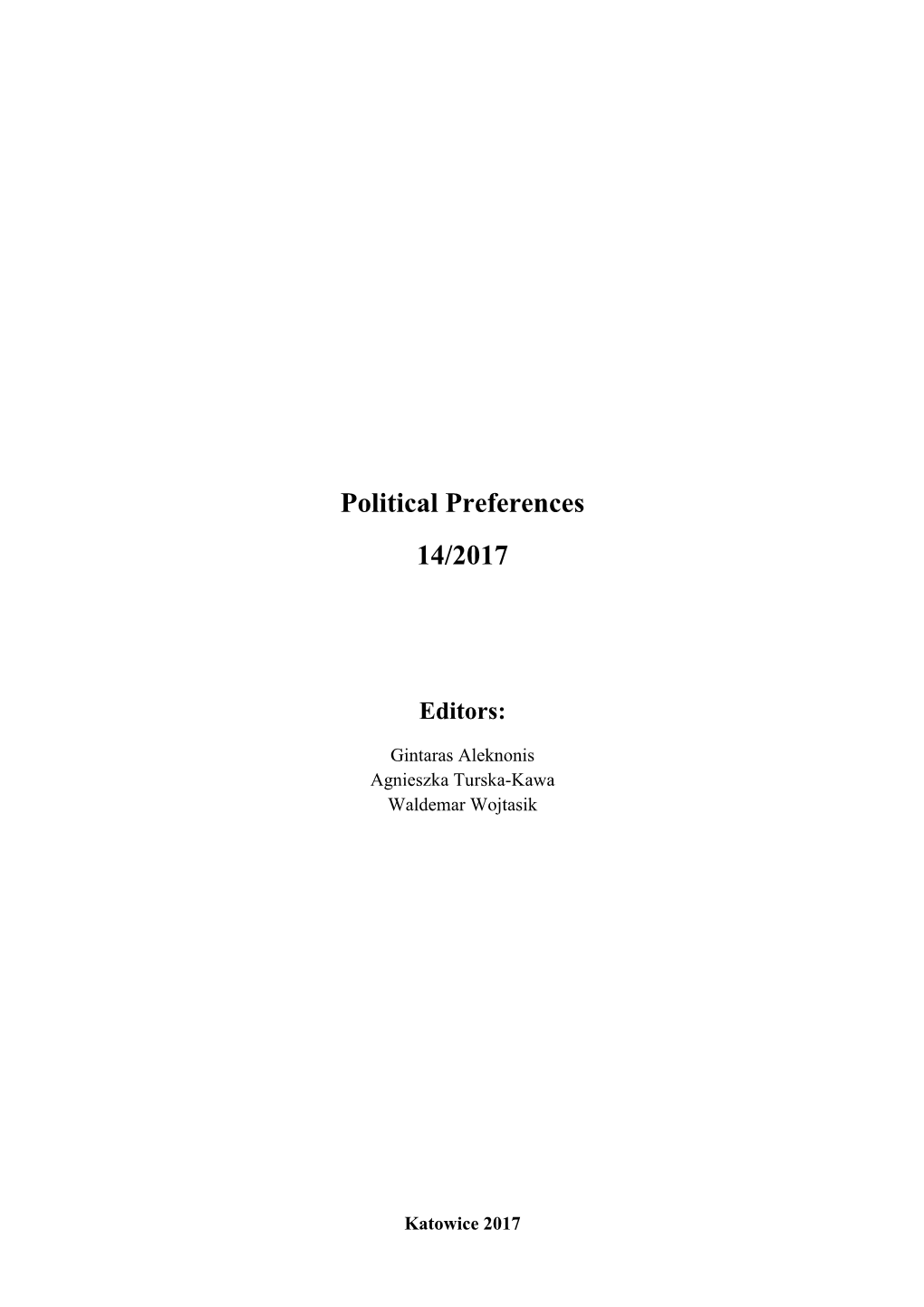 Political Preferences 14/2017