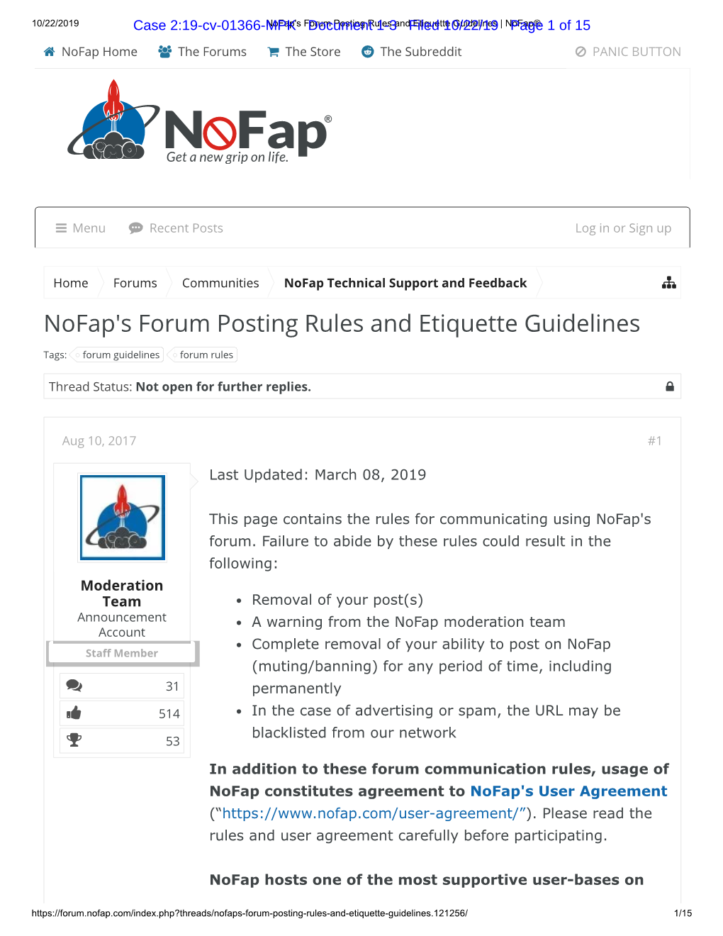 Nofap's Forum Posting Rules and Etiquette Guidelines