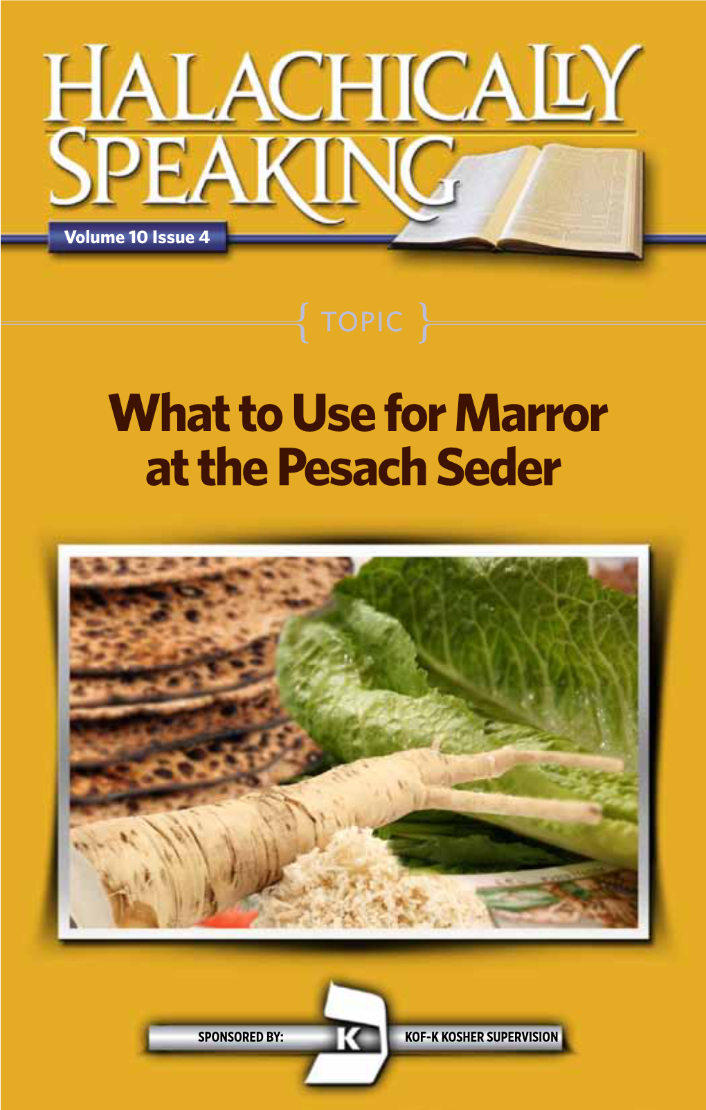 Marror at the Pesach Seder