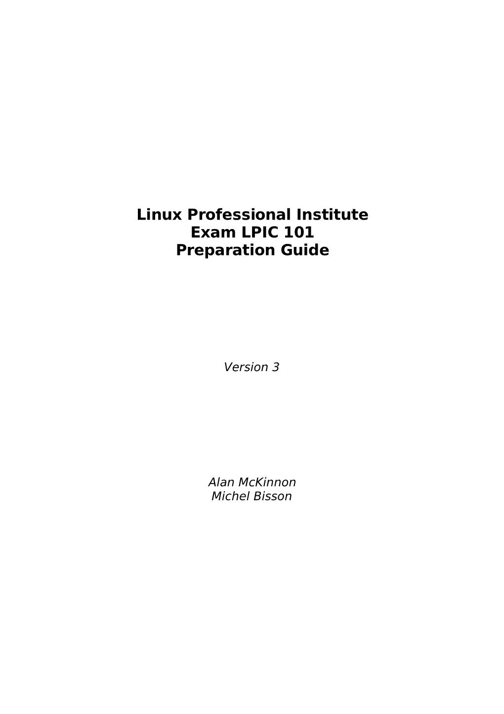 LPIC 101 Preparation Guide